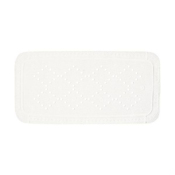 Tappeto Doccia Spirella Tappeto Da Bagno Tappeto Da Bagno Antibatterico Antiscivolo Con Ventose - Bianco Alaska - Circa 36 X 71 Cm-image