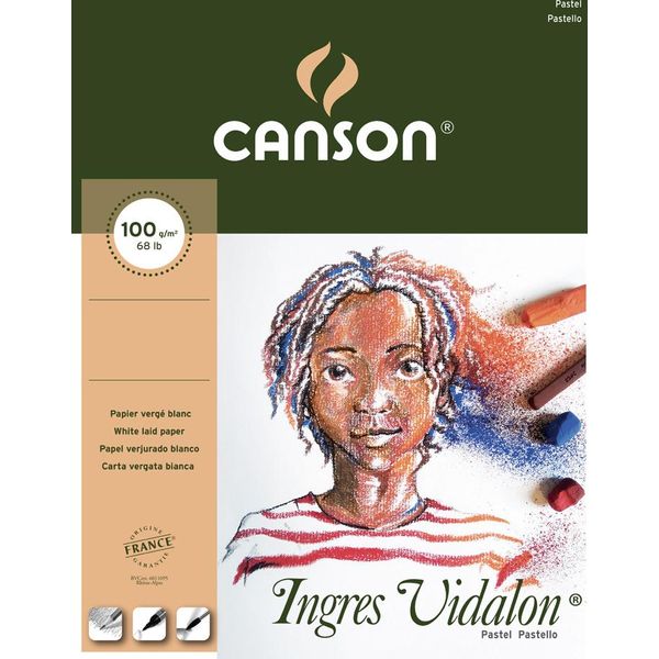 Canson C400103005 Canson Blocco Carta Da Disegno "Ingres Vidalon"", 240 X 320 Mm"-image