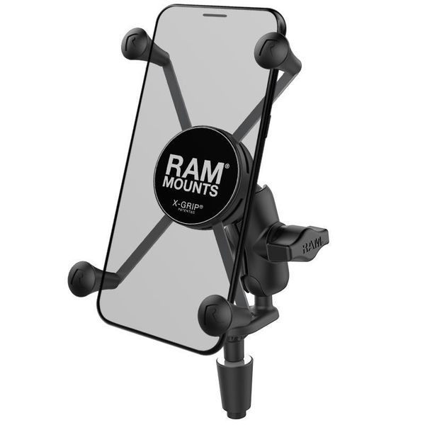 Ram Mounts Supporto Per Telefono A Braccio Corto X-Grip® Con Base Per Stelo Di Forcella - Telefoni Grandi-image
