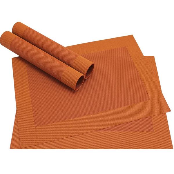 Tovaglietta Borda 4 Pezzi Arancione Come Decorazione Della Tavola-image