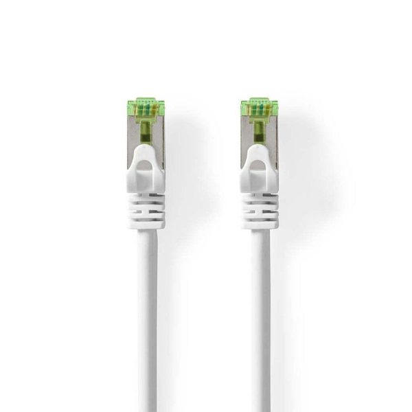 Cavo Di Rete CAT7 | S/Ftp | RJ45 Maschio | RJ45 Maschio | 1,00 M | Senza Strappo | Rotondo | Lszh | Bianco | Scatola-image