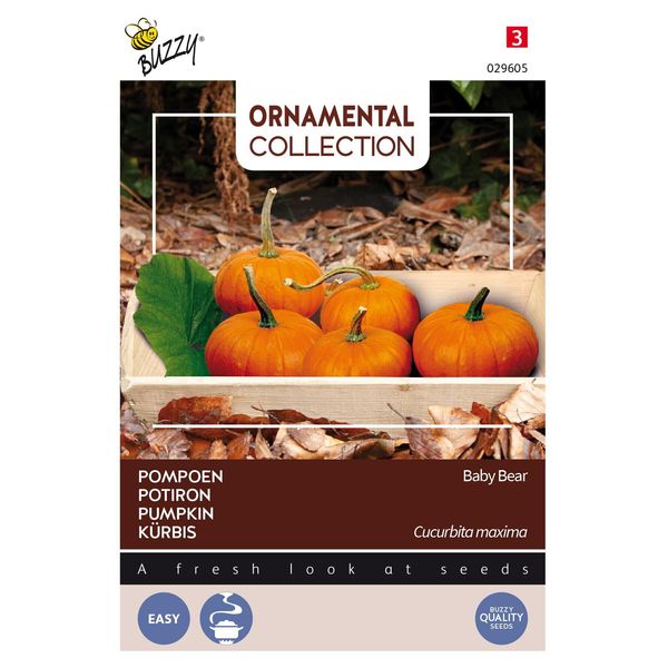 Semi Di Zucca Ornamentale Buzzy Baby Bear - Circa 1,5 Gr | Buzzy_029605-image
