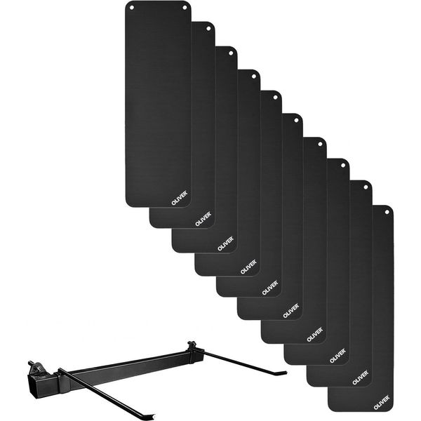 10X Tappeto Ginnico Oliver Con Occhielli E Supporto A Muro 180 X 60 X 1 Cm - Antracite-image