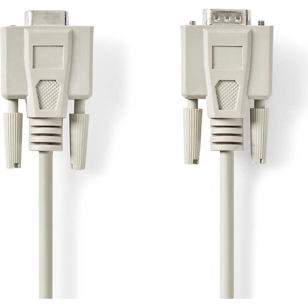 Cavo Serie | D-SUB 9-Pin Maschio | D-SUB 9-Pin Femmina | Nichelato | 5,00 M | Rotondo | Pvc | Avorio | Etichetta-image