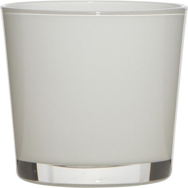 Coprivaso, Lanterna Conner White H. 12,5 Cm D. 14,5 Cm Bianco Rotondo Vetro Hakbijl-image