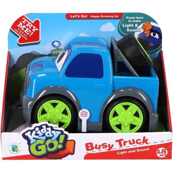 Kiddygo | Camioncino Per Auto | 19 Cm | Blu | Con Luci E Suoni-image