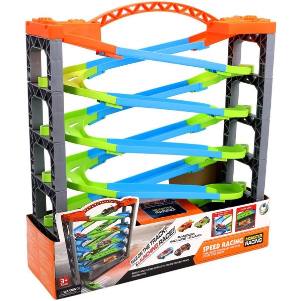 Altre Marche Pista Deluxe 5 Livelli + 2 Auto Da Corsa-image