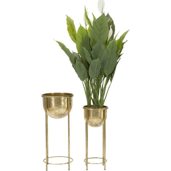 Mauro Ferretti Set Di 2 Portafiori Ø 27X62 E 21,5X52 Cm Oro-image
