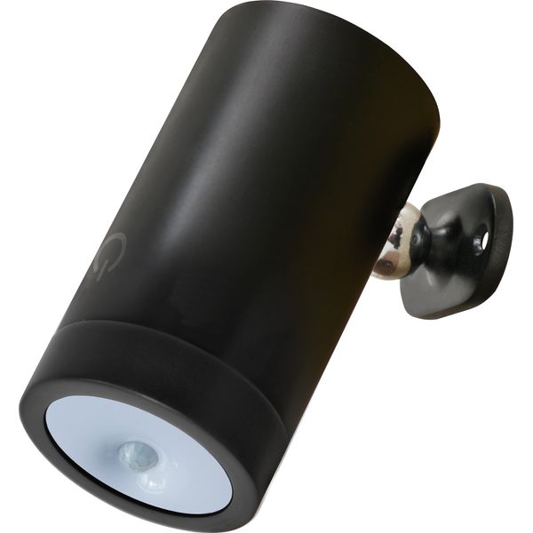 Lampada A Clip Ricaricabile Rev Led, IP54, Nera, Con Rilevatore Di Movimento-image