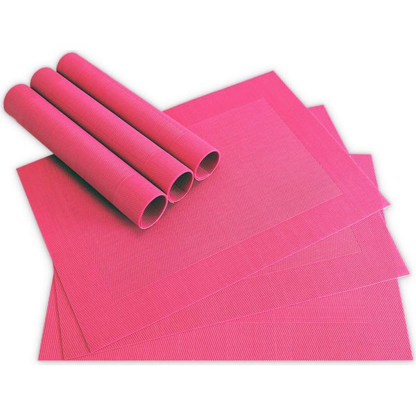Tovagliette Borda Set Di 6 Rosa Come Tovagliette Da Tavolo-image