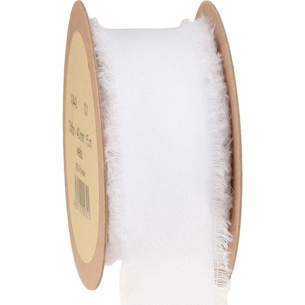 Nastro Di Chiffon Bianco 40 Mm Nastro Decorativo Nastro Regalo Matrimonio 15M-image