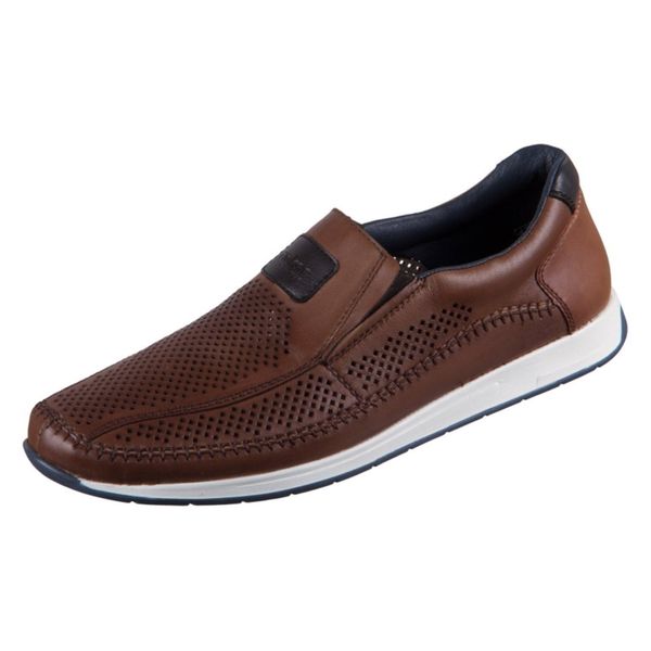 Rieker Mocassino Slip-On Da Uomo In Pelle Con Motivo Traforato 11950, Misura:44 Eu, Colore:Marrone-image