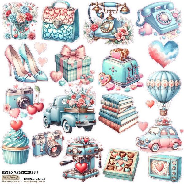 Sticker - Scraplove - San Valentino Retrò 1-image