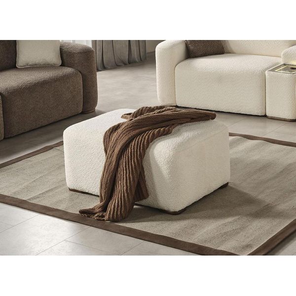 Pouf Bianco Pouf Di Seduta Cuscino Di Seduta Sgabello Sgabello Sgabello Rettangolare-image