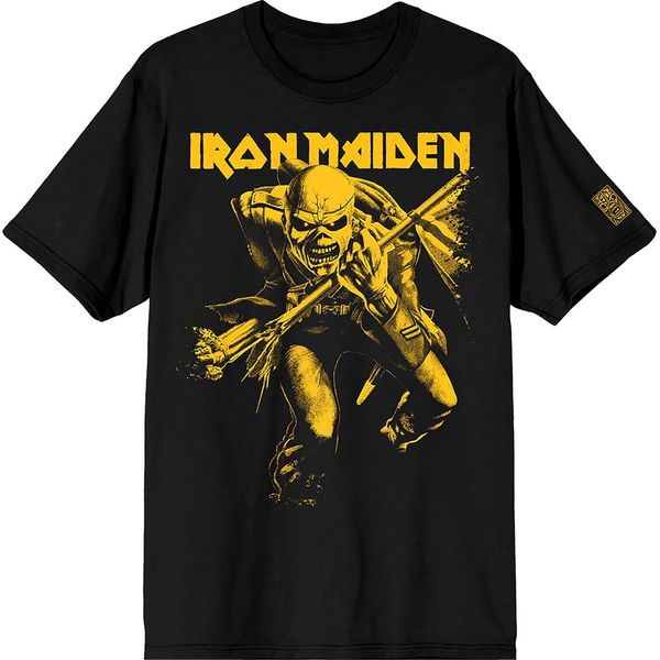 Iron Maiden - Maglietta "50 Trooper"" Per Uomo/Donna Unisex RO14082 (S) (Nero/Giallo)"-image