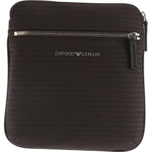 Emporio Armani - Borsa A Tracolla, Logo, Jacquard, Stampa Integrale GT6984 (Taglia Unica) (Nero)-image