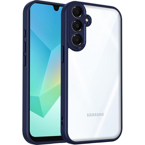 Custodia Per Samsung Galaxy A04S/A13 5G Cover Posteriore Trasparente Con Cornice In Tpu, Antiurto Blu-image