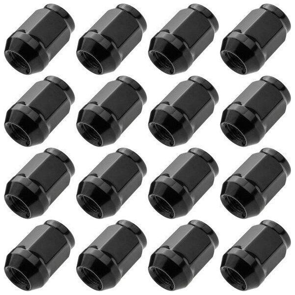 16X Dadi Ruota Chiusi M12X1,25 Cono SW19 Nero Per Suzuki Nissan-image