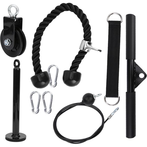 9Pcs/Set Diy Fitness Equipment Set Sistema Di Pulegge Per L'allenamento Domestico Della Forza Del Braccio-image