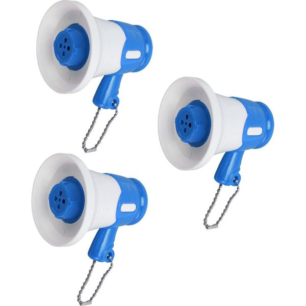 3Pcs Mini Megafono Giocattolo Bambini Divertente Musica Altoparlante Portachiavi Con Built-In Canzoni Gioco Di Ruolo Trep Prop Per Bambini Blu-image