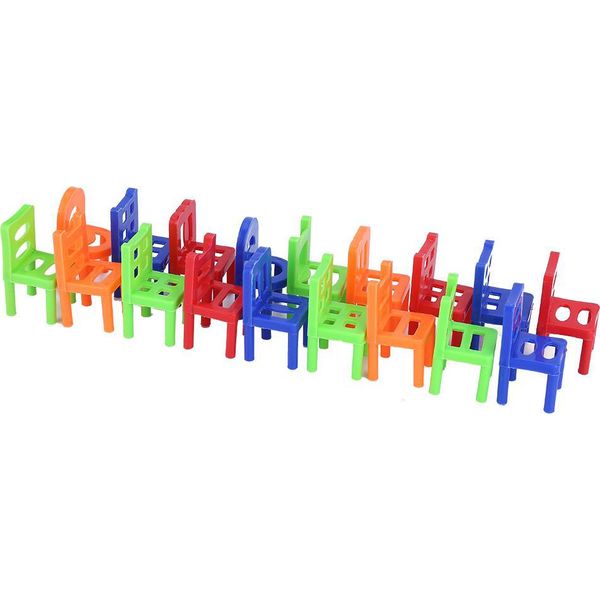 Giocattoli Di Plastica Sedia, 18Pcs / Set Giocattoli Colorati Per I Giocattoli Intellettuali Scuola Materna-image
