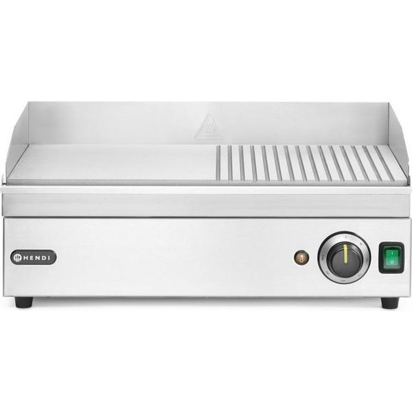 Hendi Piastra Grill Mezza Scanalatura, Linea Cucina, 220-240V/2400W, 527X404X(H)233Mm-image