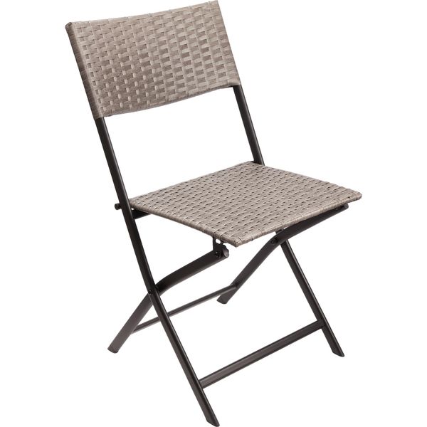 Brubaker Sedia Da Giardino Toskana - Sedia Pieghevole In Poly Rattan Resistente Alle Intemperie - Sedia Da Balcone Pieghevole - Sedia Da Campeggio Per Giardino Balcone Terrazza, 1 Sedia-image