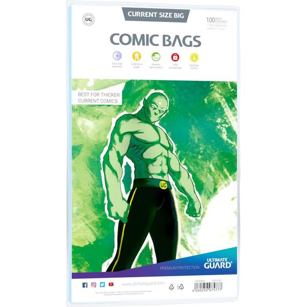 Standardowe Worki Na Komiksy Ultimate Guard (100 Szt.) - DużE Rozmiary-image