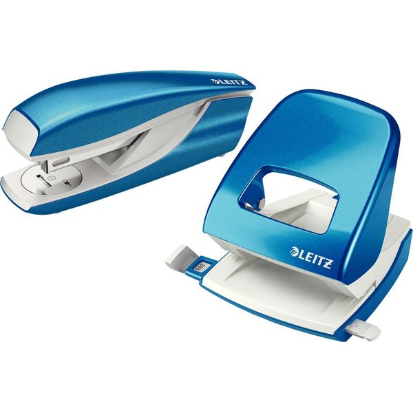Leitz 5095-11-36 Leitz HeftgeräT- & Locher-Set Nexxt Wow, Blau-Metallic-image