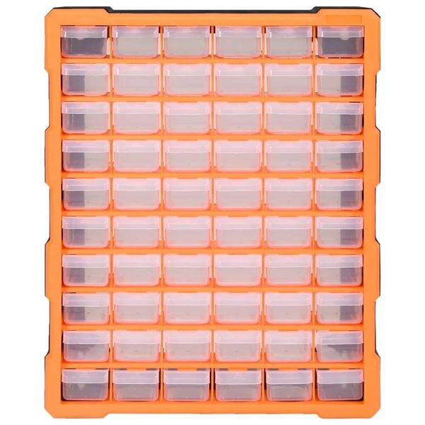 Vidaxl Organizzatore Multi-Cassetto Con 60 Cassetti 38X16X47,5 Cm-image