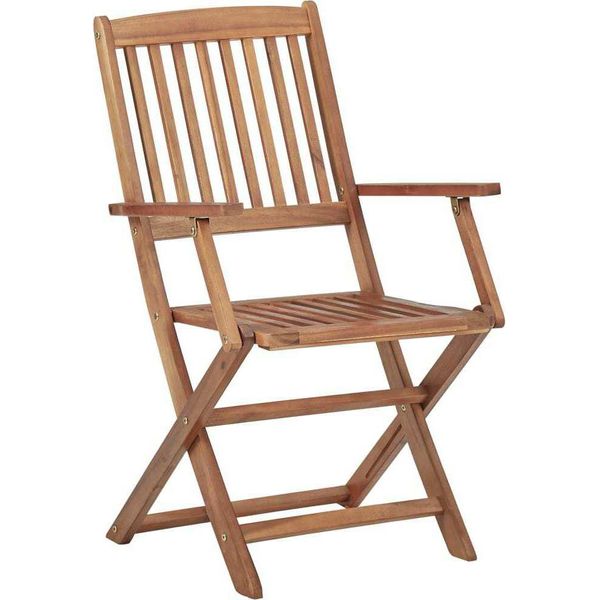 Vidaxl Sedie Da Giardino Pieghevoli 4 Pz. Legno Massiccio Di Acacia-image