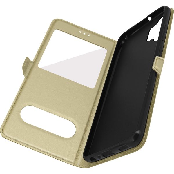 Samsung Galaxy A32 Cover Con Doppia Finestra E Funzione Stand - Oro-image