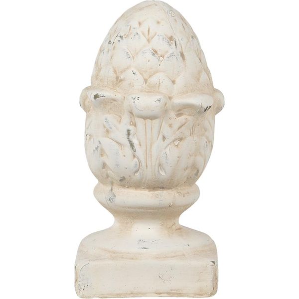 Clayre & Eef Figurina A Cono In Abete 11X11X21 Cm Pietra Beige-image