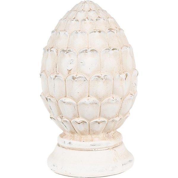 Clayre & Eef Decorazione Cono In Abete Ø 10X18 Cm Pietra Beige-image