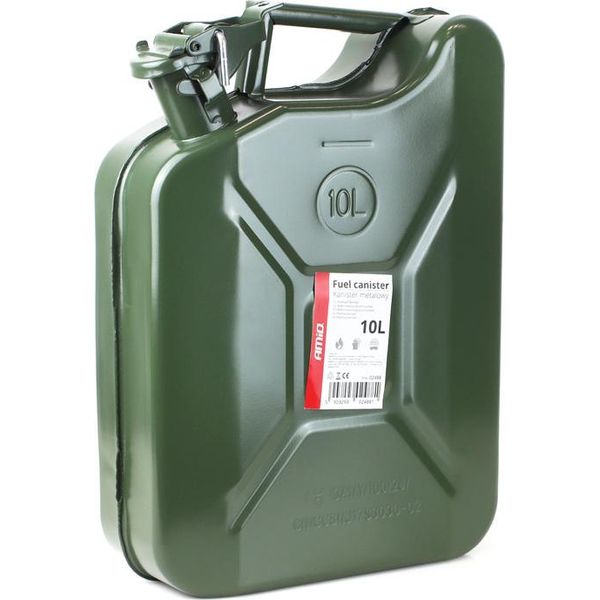 Tanica Di Benzina In Metallo 10L Latta Solida E Resistente-image