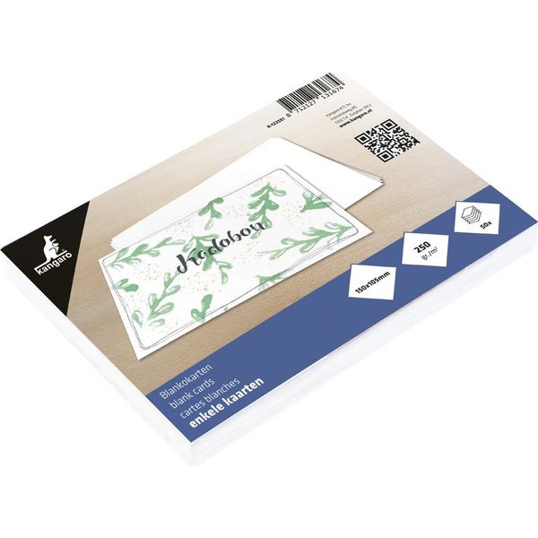 Kangaro K-122551 Kangaro Carta Da Lettera, 250 G/M², 105 X 150 Mm, Bianco-image