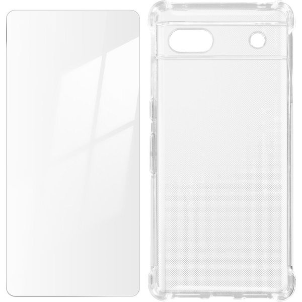 Avizar, Set Di Protezione Premium Google Pixel 6A Custodia Protettiva + Pellicola, Trasparente-image