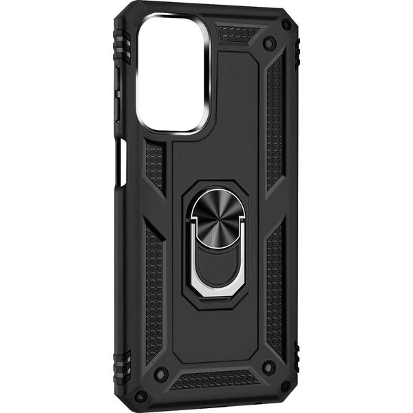 Custodia Ibrida Per Cellulare Con Supporto Ad Anello Per Samsung Galaxy A23 5G / M23 - Nero-image