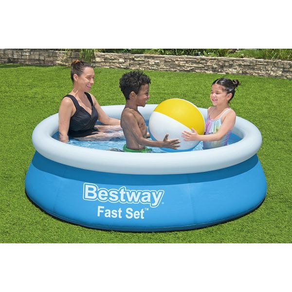 Piscina Fuori Terra Bestway® Fast Set™ Senza Pompa Ø 183 X 51 Cm, Blu, Rotonda-image