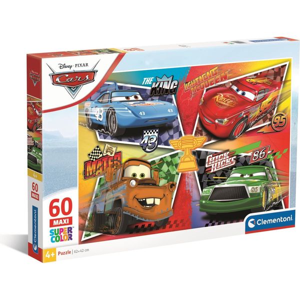 Clementoni - Puzzle Maxi Disney Pixar Cars 60 ElementóW, Oficjalny Produkt Premium-image