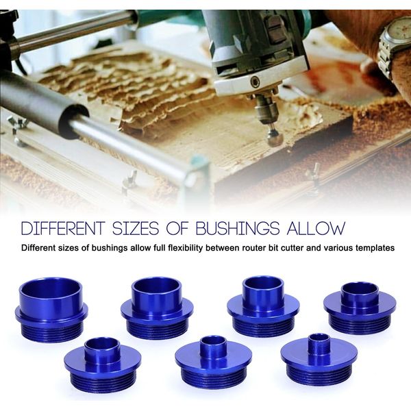10 Pezzi Router Template Guida Boccola In Lega Di Alluminio Incisione Macchina Asse Manica Per La Lavorazione Del Legno-image