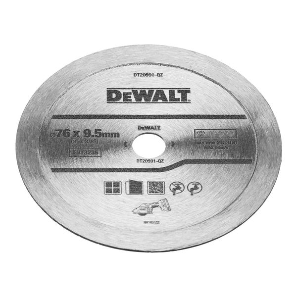 Dewalt Fliesen-Diamanttrennscheibe 76Mm DT20591-QZ)-image