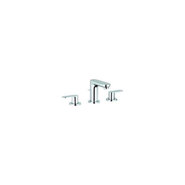 Grohe 3-Loch-Waschtischarmatur Eurosmart Cosmopolitan 1/2", Mit Ablaufgarnitur, Chrom (20187000)"-image