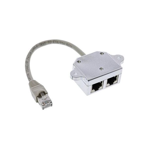 Inline® Duplicatore Di Porte Isdn, Da Spina RJ45 A 2X Presa RJ45, 0,15M-image