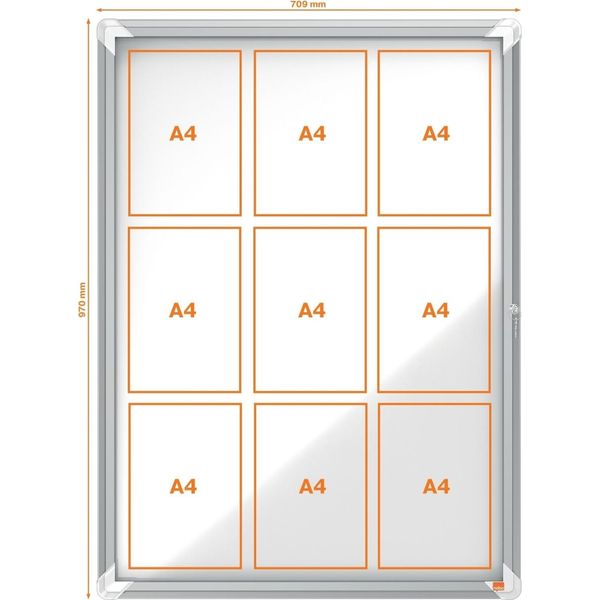Nobo 1902580 Bacheca Per Appunti Interno Argento, Bianco Alluminio-image