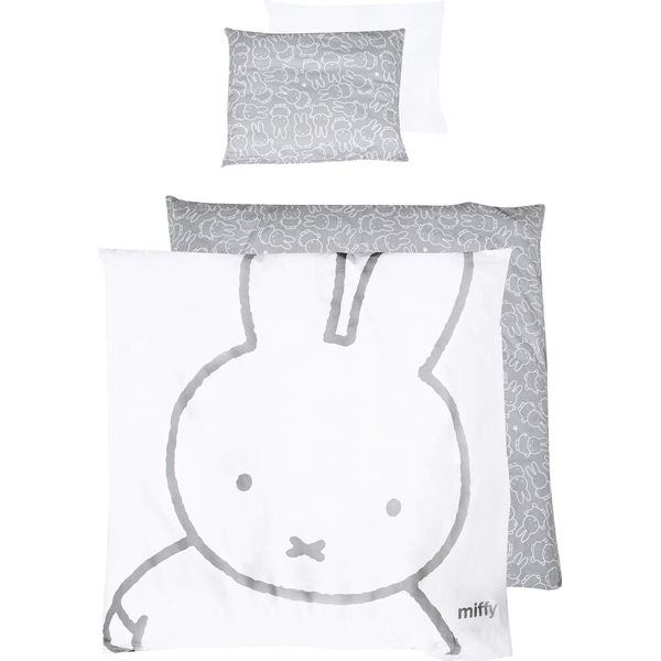 Roba Set Culla 2 Pezzi, Collezione 'Miffy®', Biancheria Da Letto Per Culla 80X80Cm, Biancheria Da Letto Reversibile, 100% Cotone-image