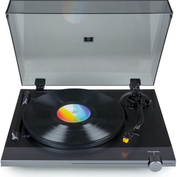 Thomson TT700 Giradischi Automatico A Cinghia Nero E Trasparente 33/45 Giri-image