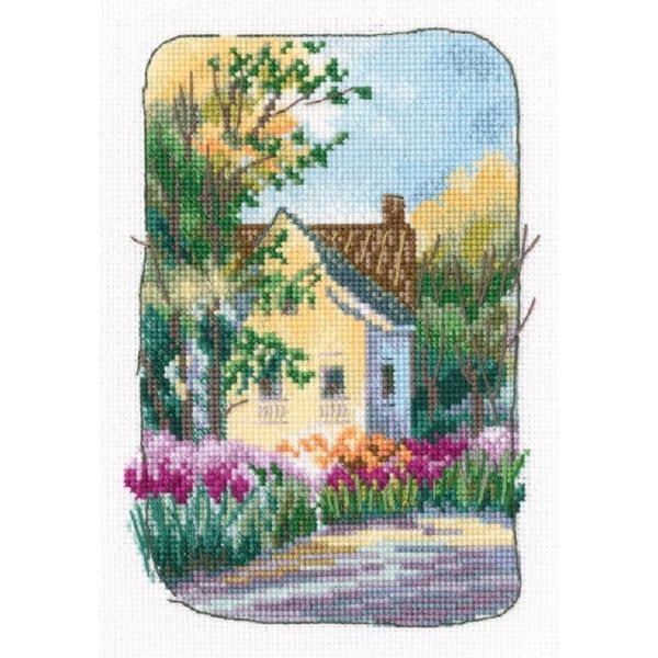 Rto Set Punto Croce "Il Vecchio Giardino Della Nonna"", Schema Da Contare, 12X17Cm C342"-image