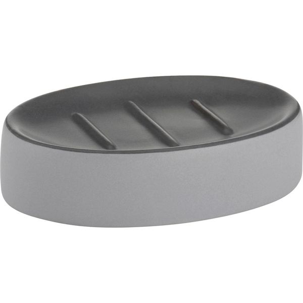 Porta Sapone, 12,5 X 8,5 Cm, Ceramica, Grigio Chiaro - Kela | Matsi-image