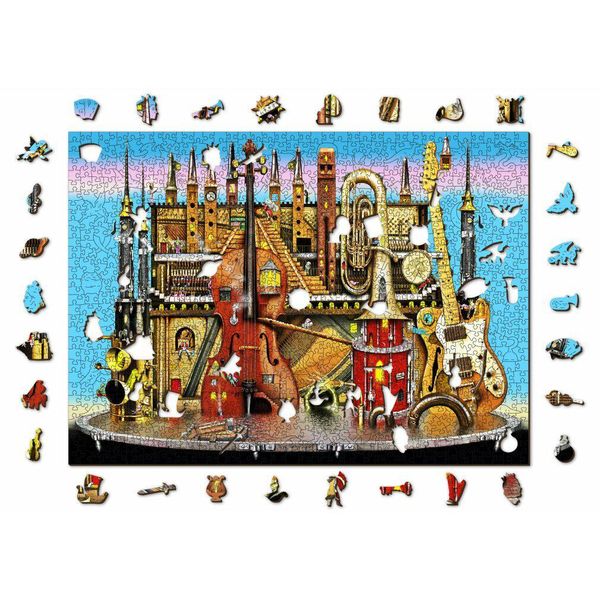 Wooden City Holzpuzzle Castello Musicale 2In1, 1010 Pezzi Eco-image